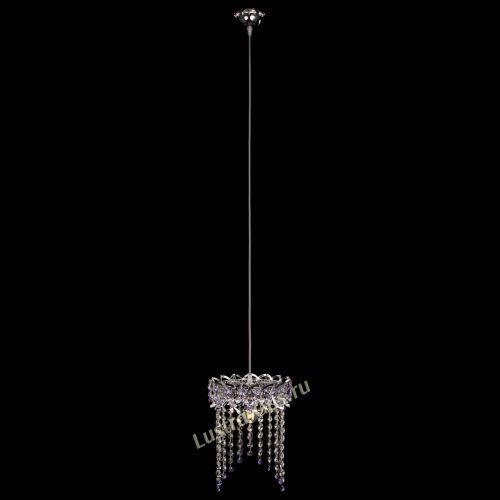 Барная люстра Астра №1 оптикон Фиолетовая в Подольске Гусь Хрустальный