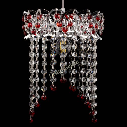 Барная люстра Астра №1 оптикон Красная в Подольске Гусь Хрустальный