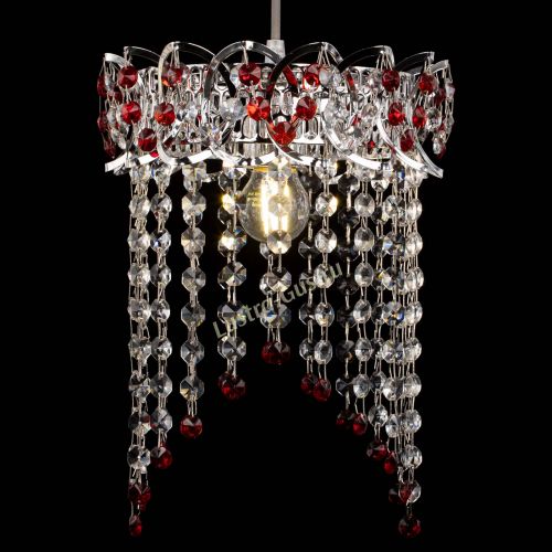 Барная люстра Астра №1 оптикон Красная в Подольске Гусь Хрустальный