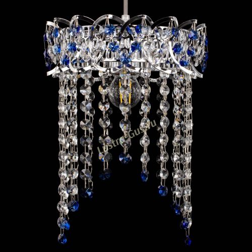 Барная люстра Астра №1 оптикон Синяя в Подольске Гусь Хрустальный
