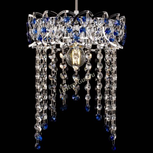 Барная люстра Астра №1 оптикон Синяя в Подольске Гусь Хрустальный