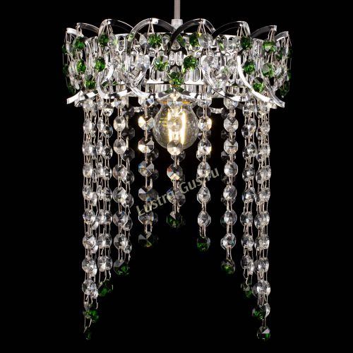 Барная люстра Астра №1 оптикон Зеленая в Подольске Гусь Хрустальный