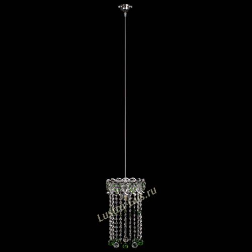 Барная люстра Астра №1 шар 30 длинная Зеленая в Подольске Гусь Хрустальный