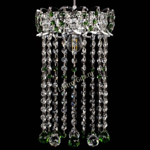 Барная люстра Астра №1 шар 30 длинная Зеленая в Подольске Гусь Хрустальный