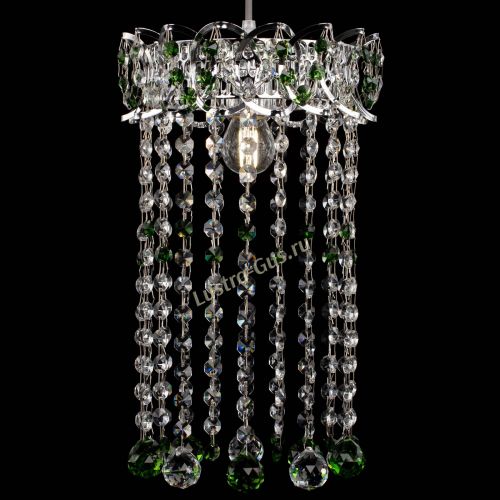 Барная люстра Астра №1 шар 30 длинная Зеленая в Подольске Гусь Хрустальный