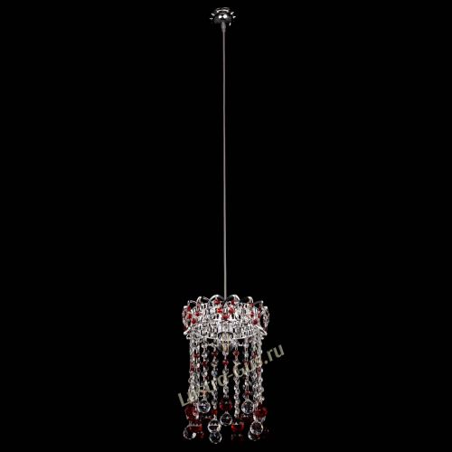 Барная люстра Астра №1 шар 30 красная в Подольске Гусь Хрустальный