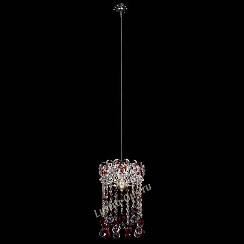 Барная люстра Астра №1 шар 30 красная в Подольске Гусь Хрустальный