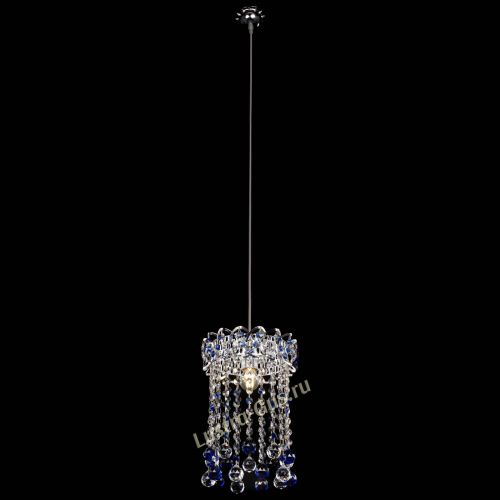 Барная люстра Астра №1 шар 30 синяя в Подольске Гусь Хрустальный