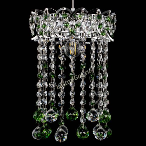 Барная люстра Астра №1 шар 30 зеленая в Подольске Гусь Хрустальный