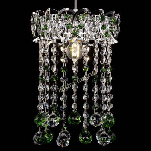 Барная люстра Астра №1 шар 30 зеленая в Подольске Гусь Хрустальный