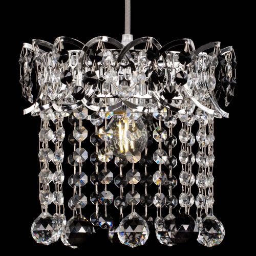 Барная люстра Астра №1 шар черная в Подольске Гусь Хрустальный