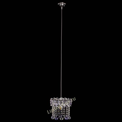 Барная люстра Астра №1 шар фиолетовая в Подольске Гусь Хрустальный