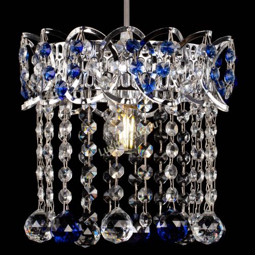Барная люстра Астра №1 шар синяя в Подольске Гусь Хрустальный