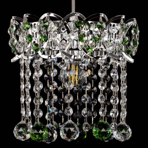Барная люстра Астра №1 шар зеленая в Подольске Гусь Хрустальный