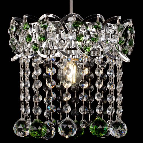 Барная люстра Астра №1 шар зеленая в Подольске Гусь Хрустальный