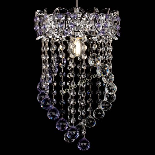 Барная люстра Астра №1 Сигма фиолетовая в Подольске Гусь Хрустальный