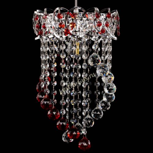 Барная люстра Астра №1 Сигма красная в Подольске Гусь Хрустальный