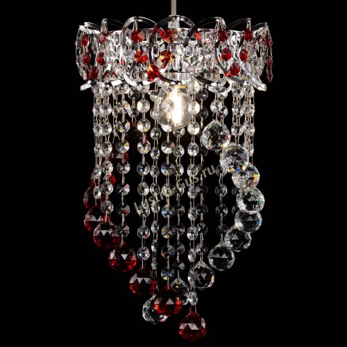 Барная люстра Астра №1 Сигма красная в Подольске Гусь Хрустальный