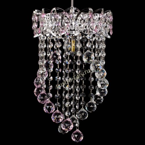 Барная люстра Астра №1 Сигма розовая в Подольске Гусь Хрустальный