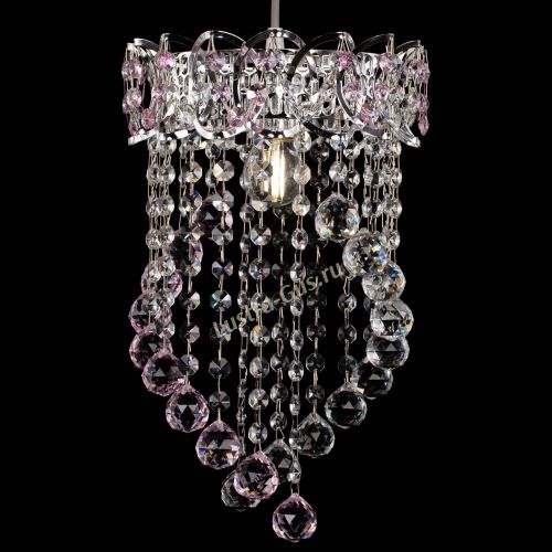 Барная люстра Астра №1 Сигма розовая в Подольске Гусь Хрустальный
