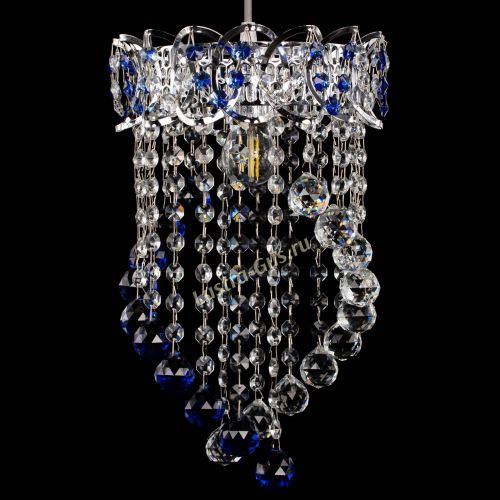 Барная люстра Астра №1 Сигма синяя в Подольске Гусь Хрустальный