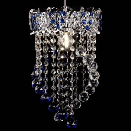 Барная люстра Астра №1 Сигма синяя в Подольске Гусь Хрустальный