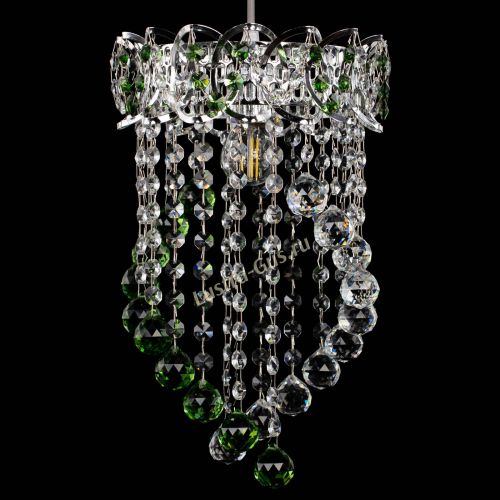 Барная люстра Астра №1 Сигма зеленая в Подольске Гусь Хрустальный