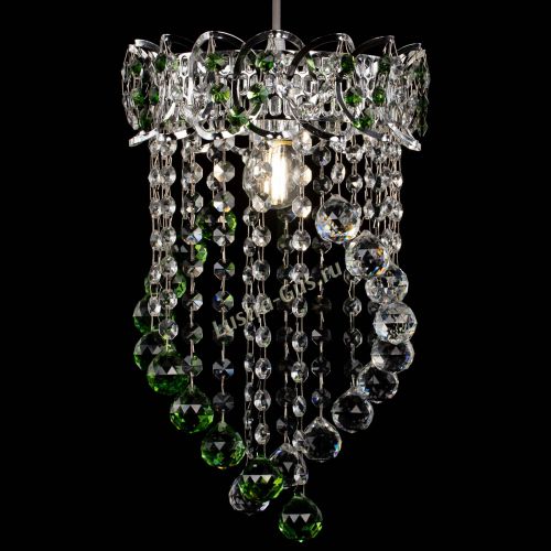 Барная люстра Астра №1 Сигма зеленая в Подольске Гусь Хрустальный