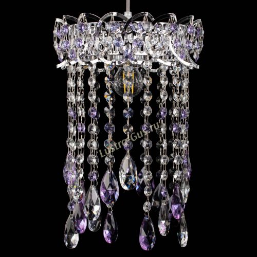 Барная люстра Астра №1 журавлик Фиолетовая в Подольске Гусь Хрустальный