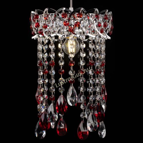 Барная люстра Астра №1 журавлик Красная в Подольске Гусь Хрустальный