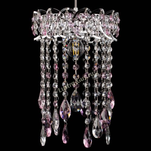 Барная люстра Астра №1 журавлик Розовая в Подольске Гусь Хрустальный