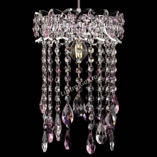 Барная люстра Астра №1 журавлик Розовая в Подольске Гусь Хрустальный