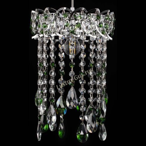 Барная люстра Астра №1 журавлик Зеленая в Подольске Гусь Хрустальный
