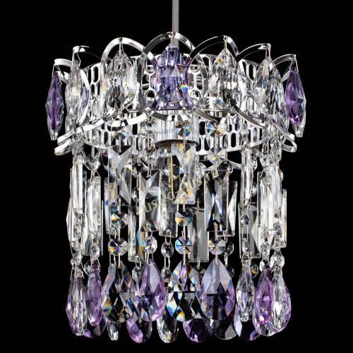Барная люстра Астра №1 фиолетовая в Подольске Гусь Хрустальный