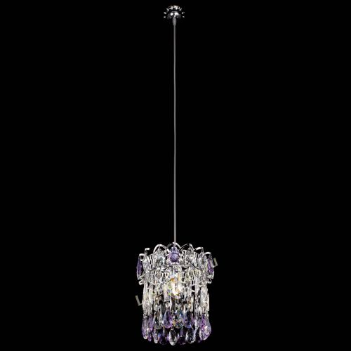 Барная люстра Астра №1 фиолетовая в Подольске Гусь Хрустальный