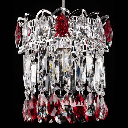 Барная люстра Астра №1 красная в Подольске Гусь Хрустальный
