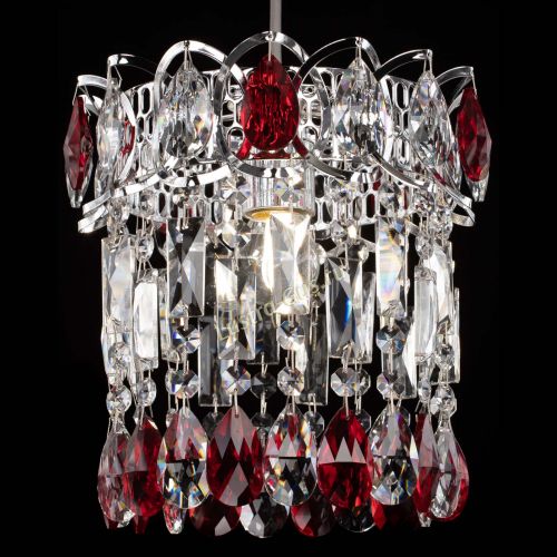 Барная люстра Астра №1 красная в Подольске Гусь Хрустальный