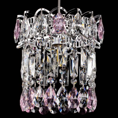 Барная люстра Астра №1 розовая в Подольске Гусь Хрустальный
