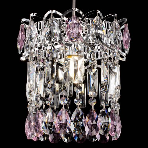 Барная люстра Астра №1 розовая в Подольске Гусь Хрустальный