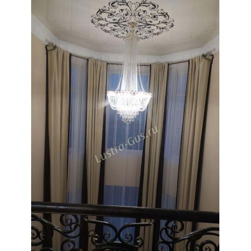 Люстра Екатерина большая с подвесом в Подольске Гусь Хрустальный