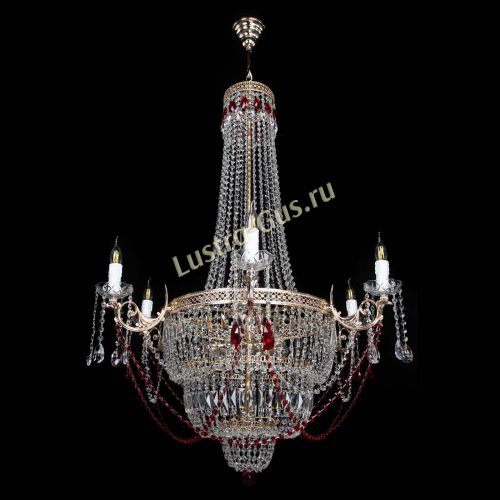 Люстра Елизавета Венеция красная в Подольске Гусь Хрустальный