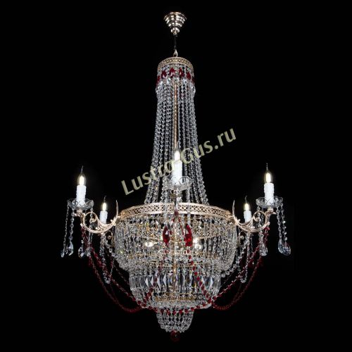 Люстра Елизавета Венеция красная в Подольске Гусь Хрустальный