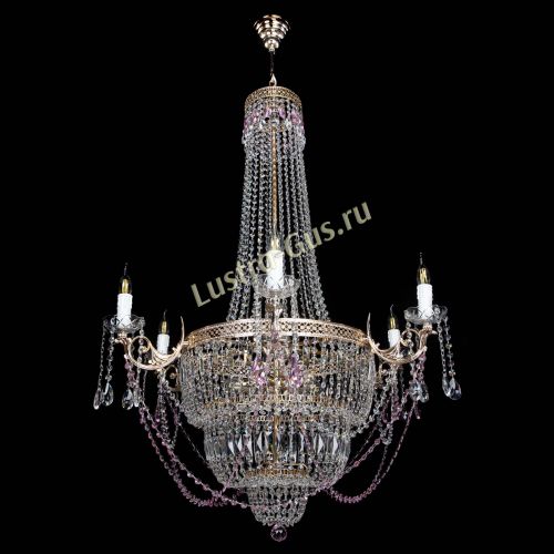 Люстра Елизавета Венеция розовая в Подольске Гусь Хрустальный