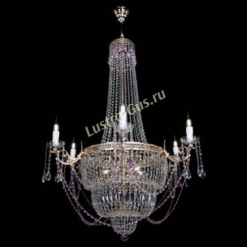 Люстра Елизавета Венеция розовая в Подольске Гусь Хрустальный