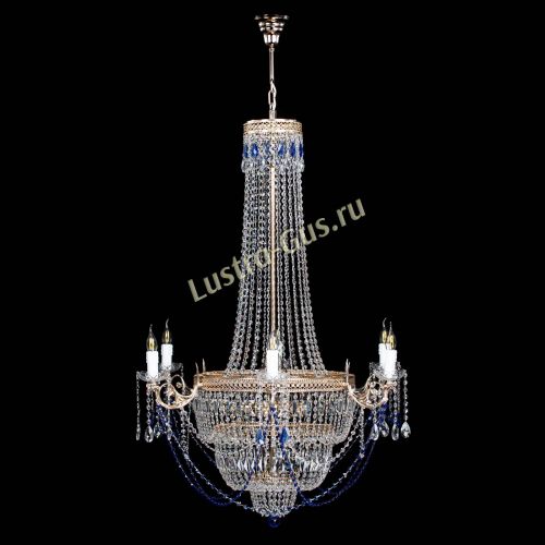 Люстра Елизавета Венеция синяя в Подольске Гусь Хрустальный