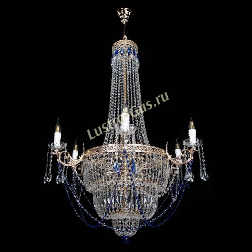 Люстра Елизавета Венеция синяя в Подольске Гусь Хрустальный