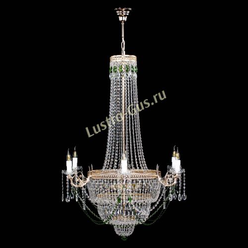 Люстра Елизавета Венеция зеленая в Подольске Гусь Хрустальный