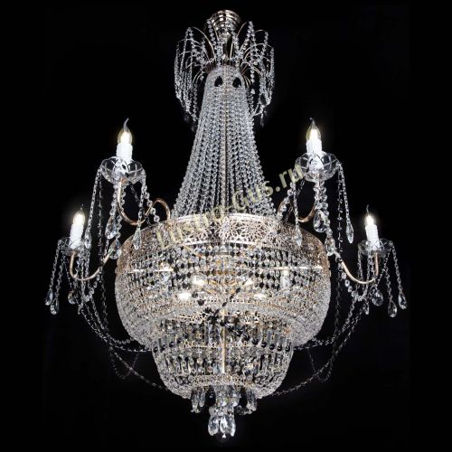 Люстра Елизавета Восток черная в Подольске Гусь Хрустальный