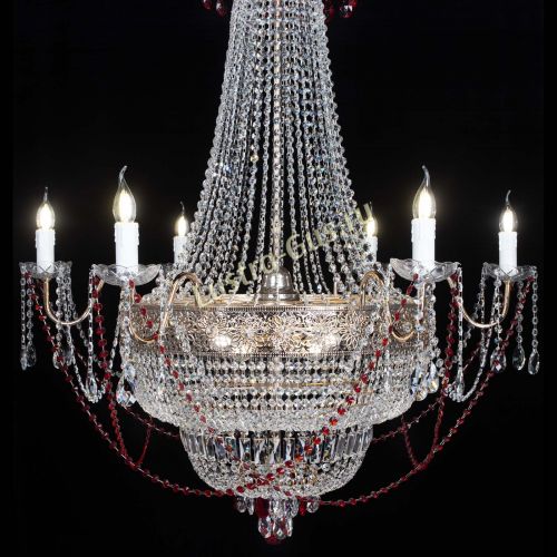 Люстра Елизавета Восток красная в Подольске Гусь Хрустальный