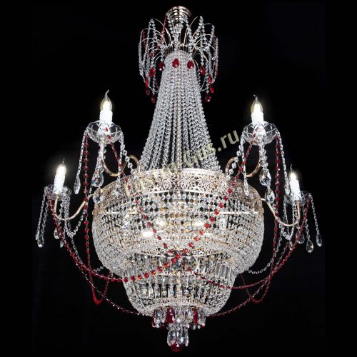 Люстра Елизавета Восток красная в Подольске Гусь Хрустальный